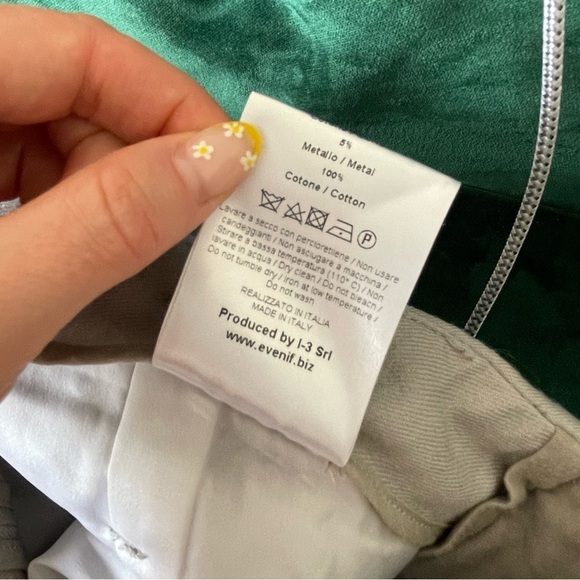 Even If EI Nora Chino Wool Cotton Blend High Rise Gray Trouser Pants NWT 42/6 - Picture 8 of 9